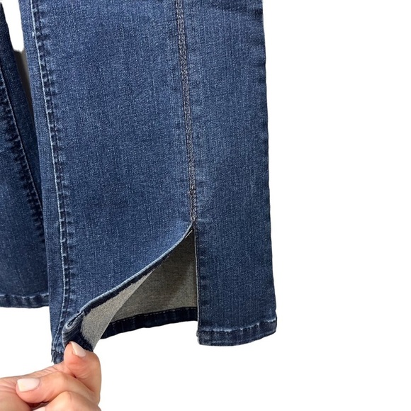 Wit & Wisdom Itty Bitty Bootcut Jeans Blue Artisanal Size 2 Split Hem L229OKEY6 - Picture 6 of 8
